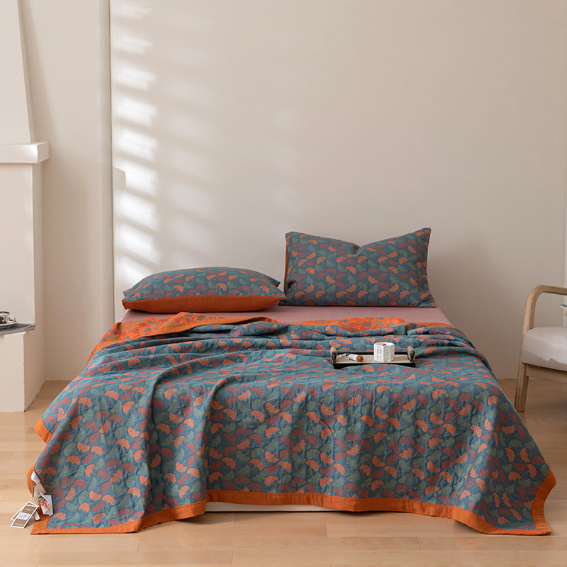 Jacquard Gauze Bed Cover Blanket | Elegant Lightweight Comfort