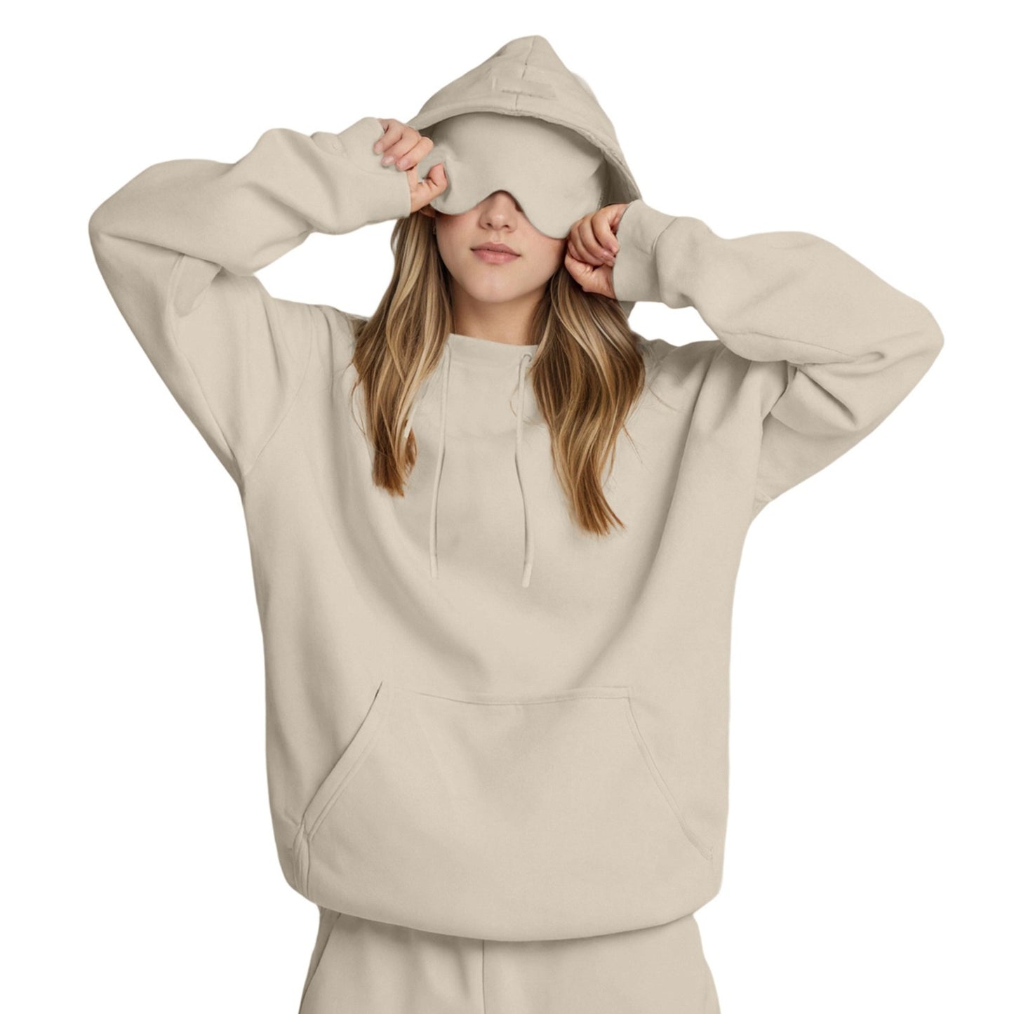 Cozy Women's Hoodie with Built-in Eye Mask | Stylish Comfort