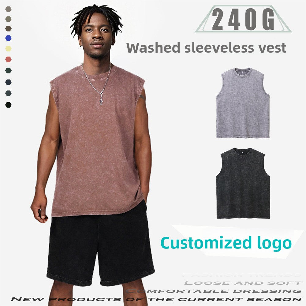Men's Cotton Vintage Vest | Loose Fit Casual Wear