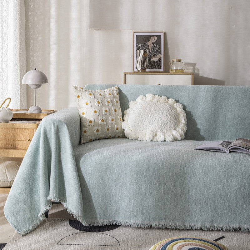 Solid Color Chenille Sofa Towel | Stylish & Comfortable Protection