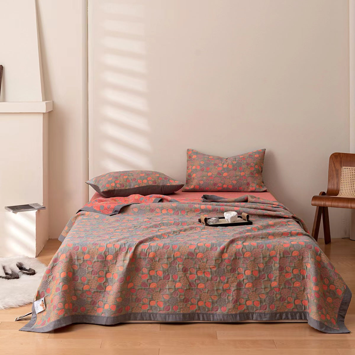 Jacquard Gauze Bed Cover Blanket | Elegant Lightweight Comfort