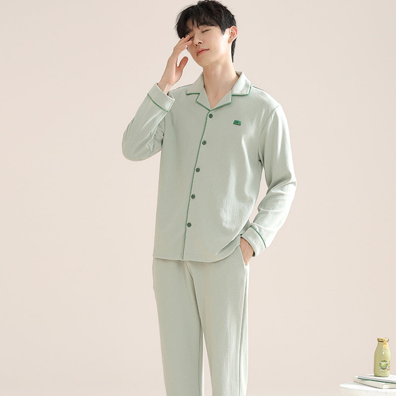 Cotton Couple Pajamas Set | Long Sleeve Cozy Home Wear