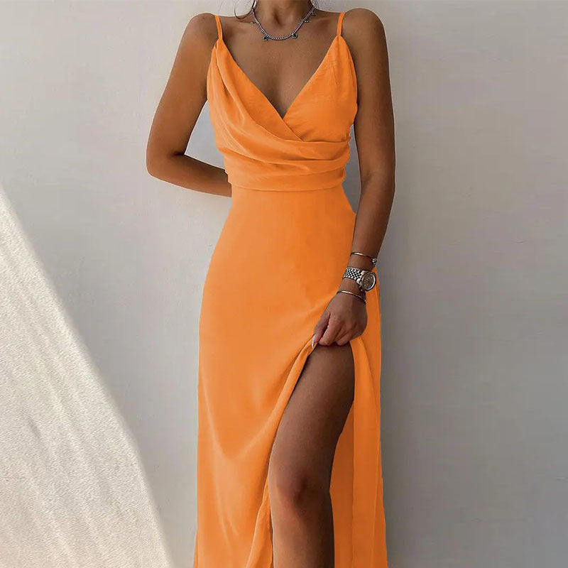 Stylish Sling V-neck Printed Dress for Every Occasion