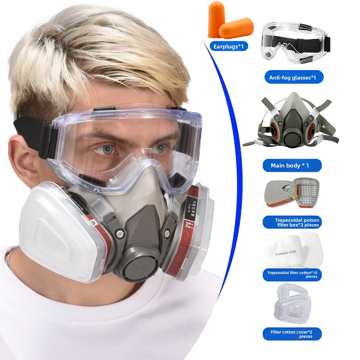 Silicone Gas Mask for Maximum Toxic Fume Protection