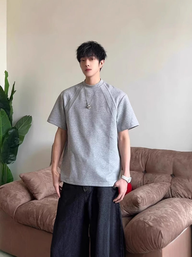 Men's Boxy Fit Short Sleeve Cotton T-Shirt | Stylish Summer Comfort
