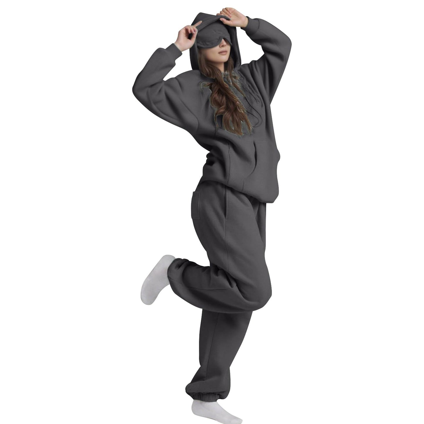 Cozy Women's Hoodie with Built-in Eye Mask | Stylish Comfort