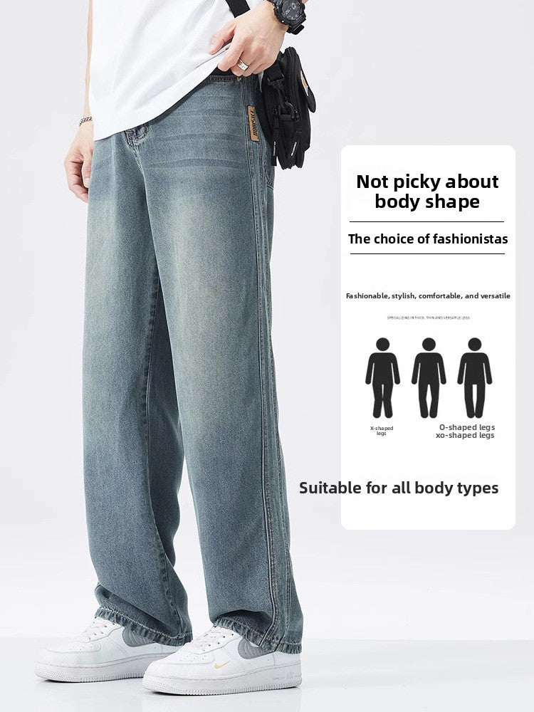 Ultra-Thin Loose Straight Leg Jeans for Men | Lightweight Comfort