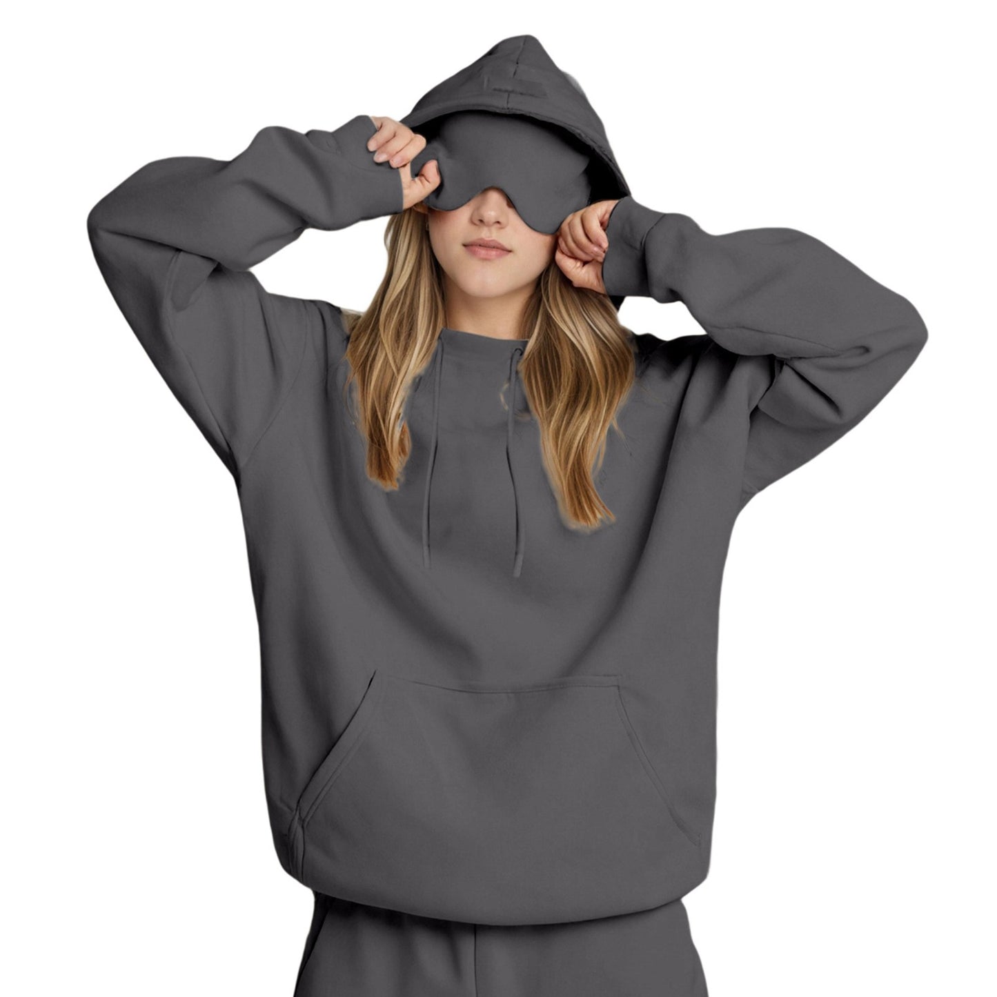 Cozy Women's Hoodie with Built-in Eye Mask | Stylish Comfort