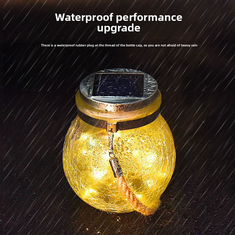 Solar Crack Glass Light | Eco-Friendly Outdoor Décor