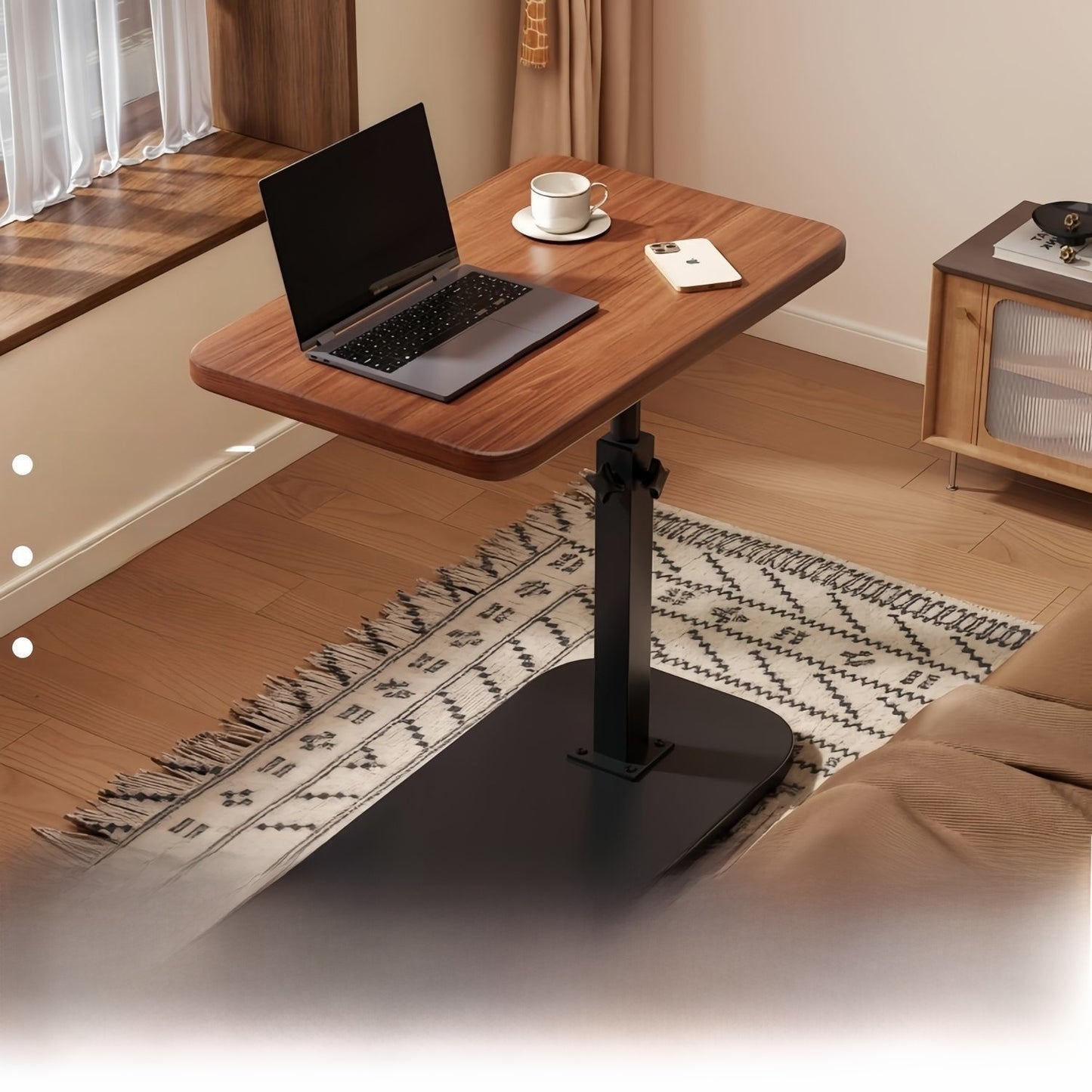 Multifunctional Height-Adjustable Bedside Table for Modern Living