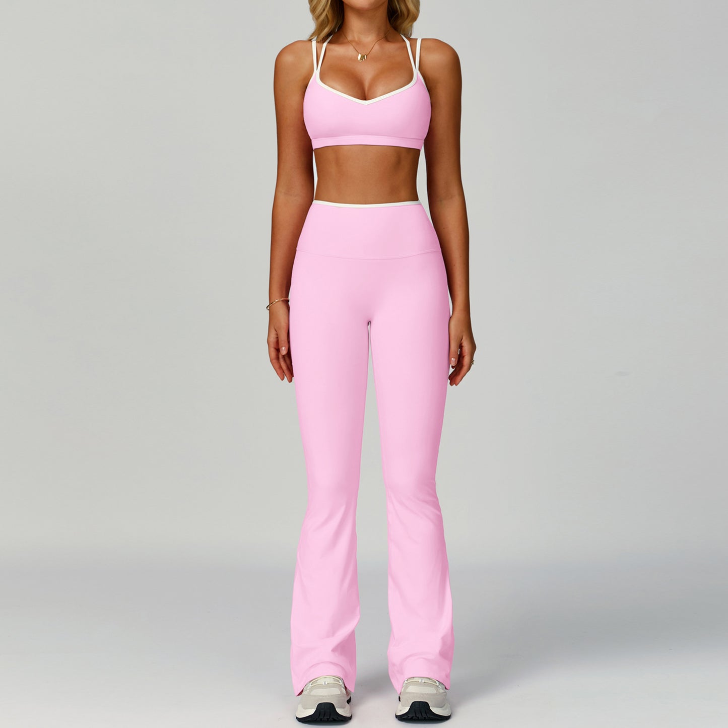 Color Blocked Edge Sports Yoga Clothing | Stylish Activewear Set