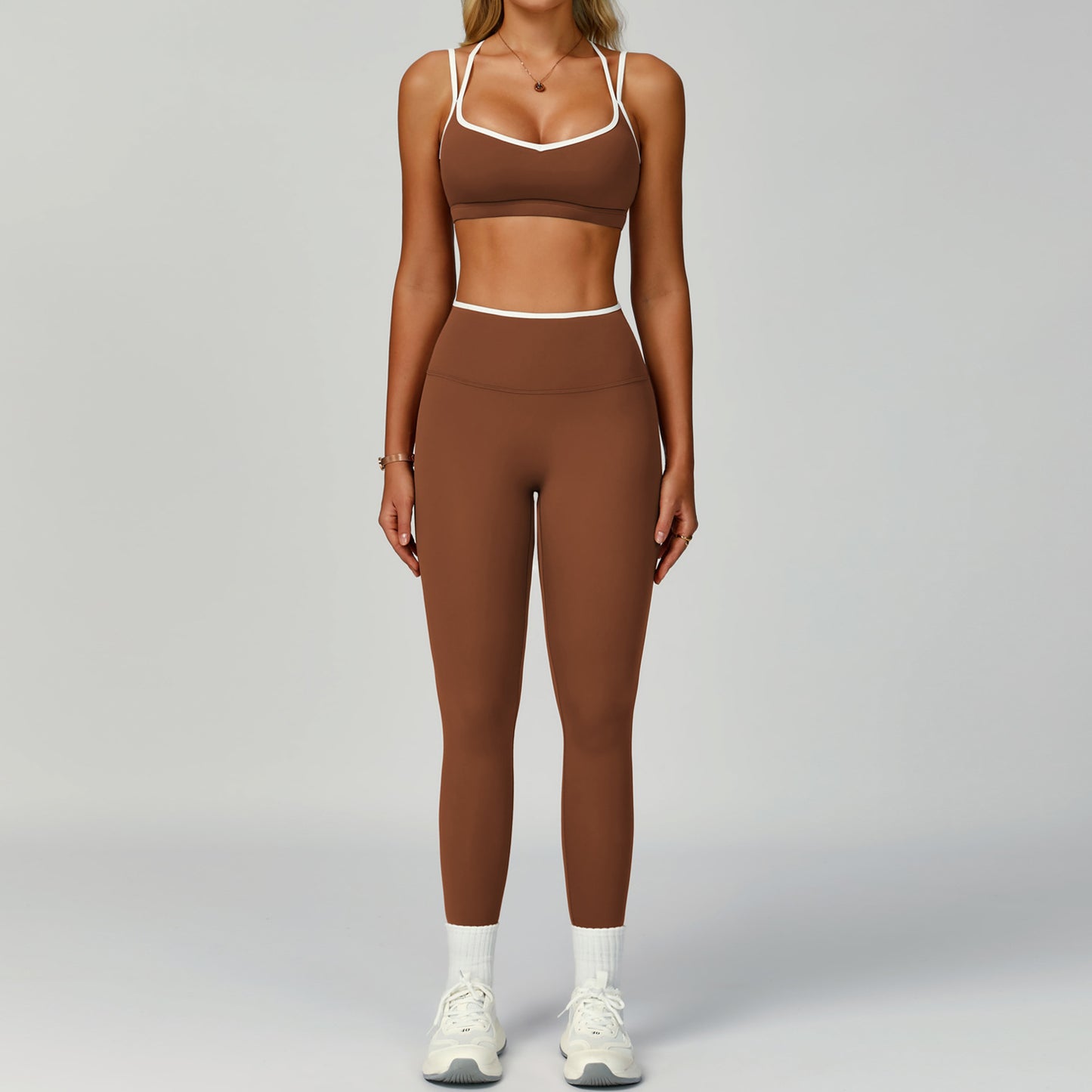 Color Blocked Edge Sports Yoga Clothing | Stylish Activewear Set