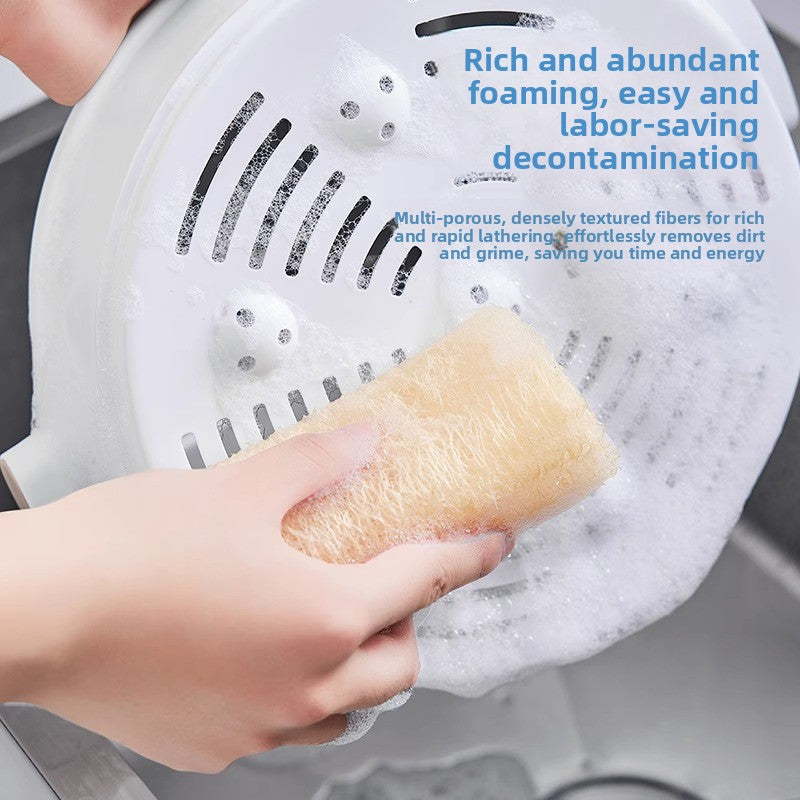 Eco-Friendly Natural Loofah Dish Scrubber | Durable Kitchen Cleaner