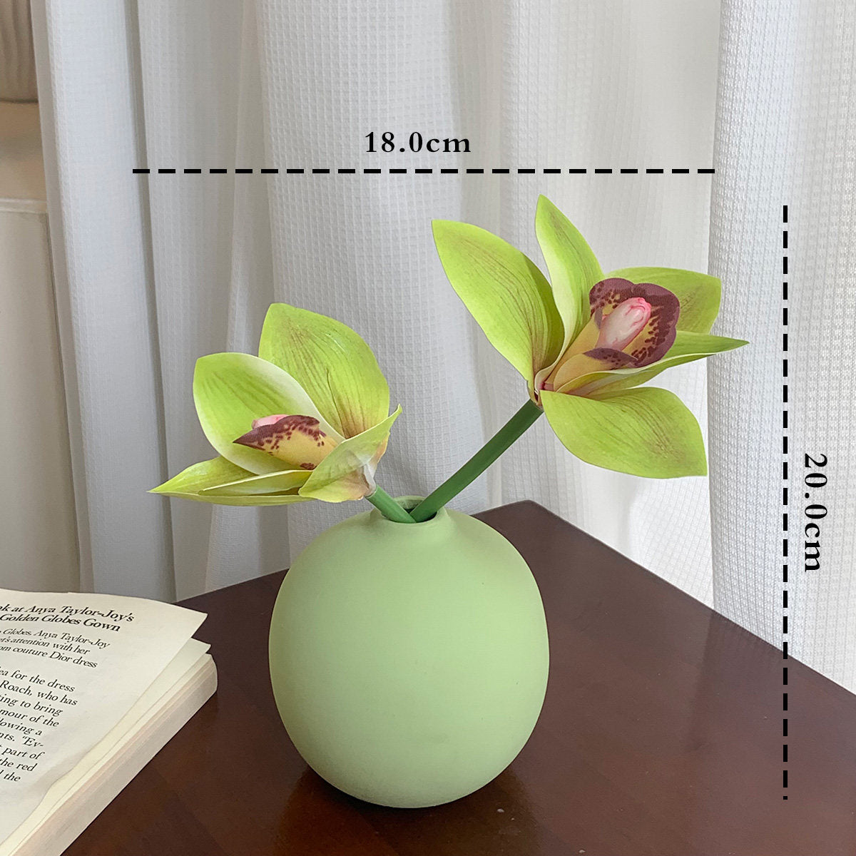 Artificial Lily Flowers with Elegant Ceramic Vase | Home Decor