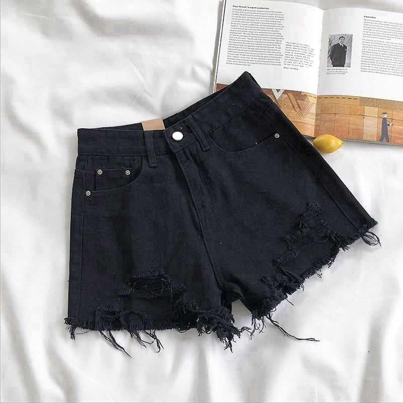 High Waisted Ripped Denim Shorts | Trendy Wide Leg Style