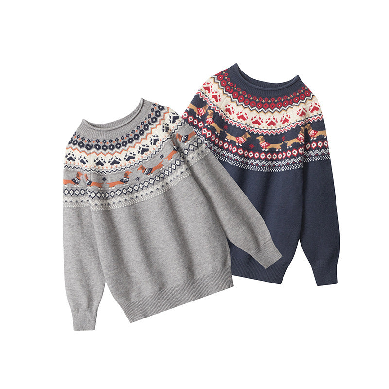 Vintage Fair Isle Contrast Sweater | Cozy Loose Fit Pullover