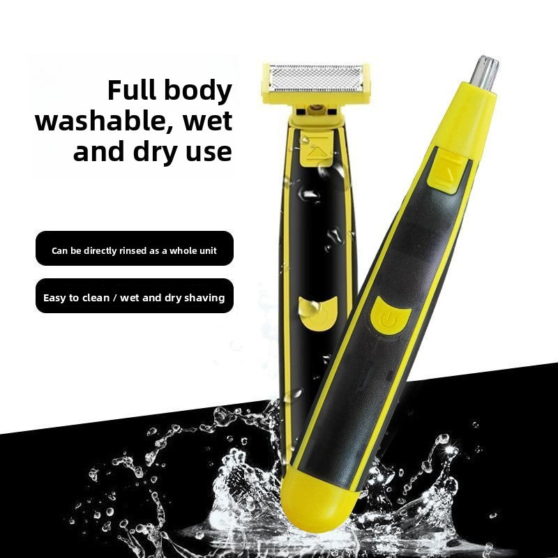USB Rechargeable Electric Shaver & Nose Hair Trimmer - Grooming Essential