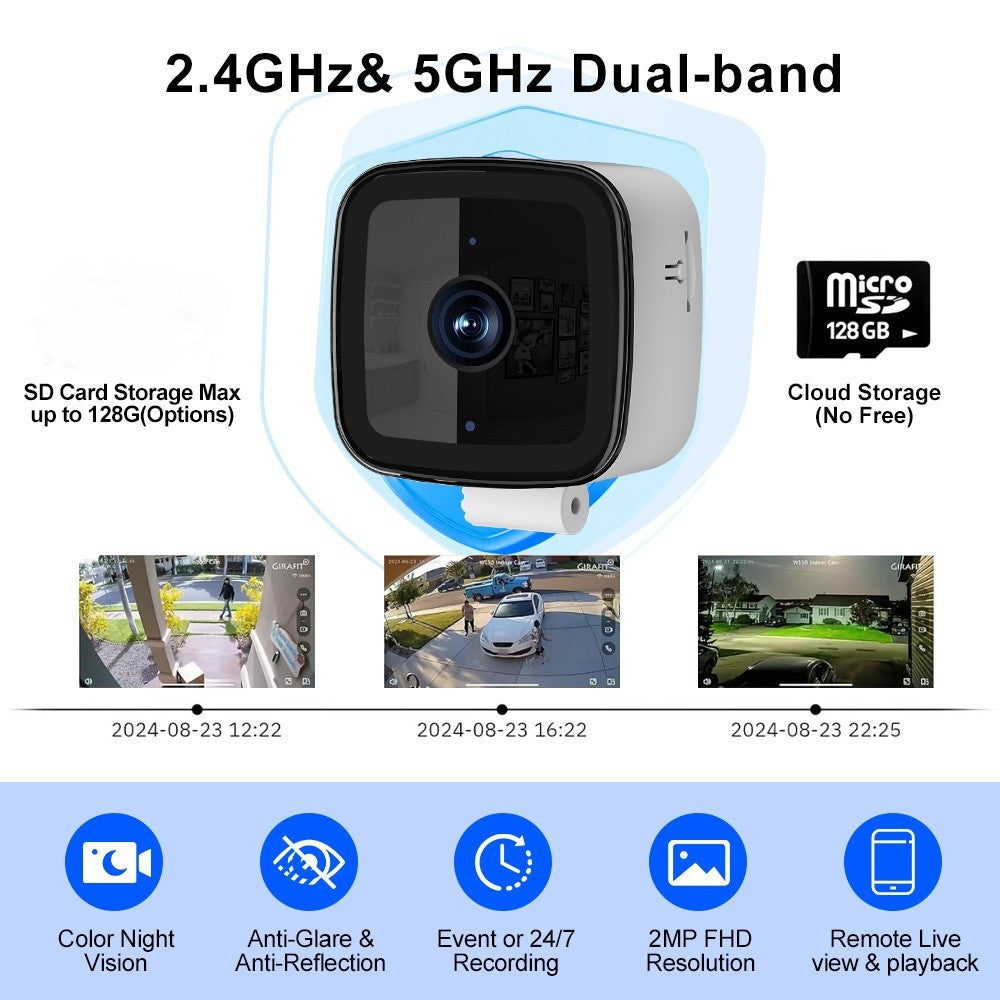WiFi HD Night Vision Security Camera with Voice Intercom