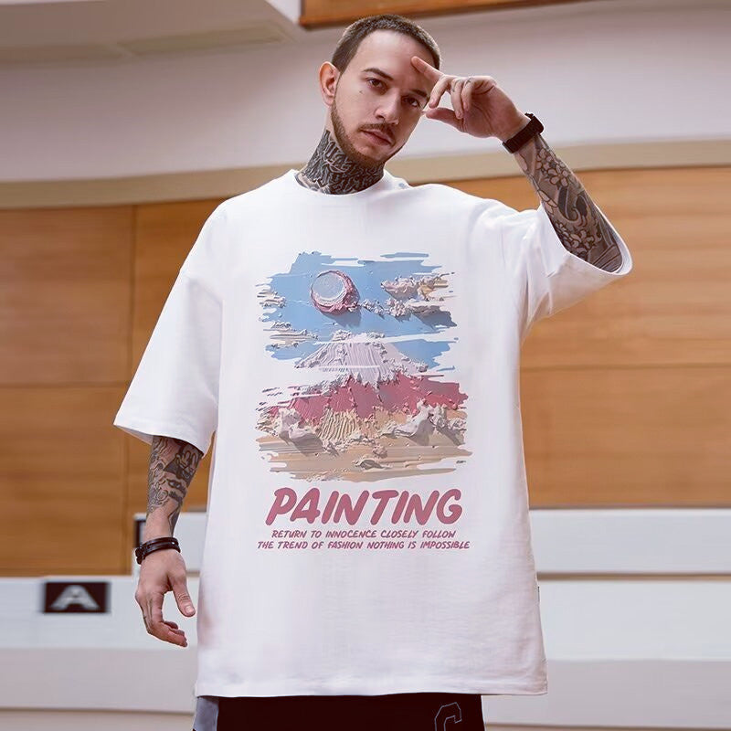 Comfortable Cotton T-Shirt | Trendy Cartoon & Basketball Designs