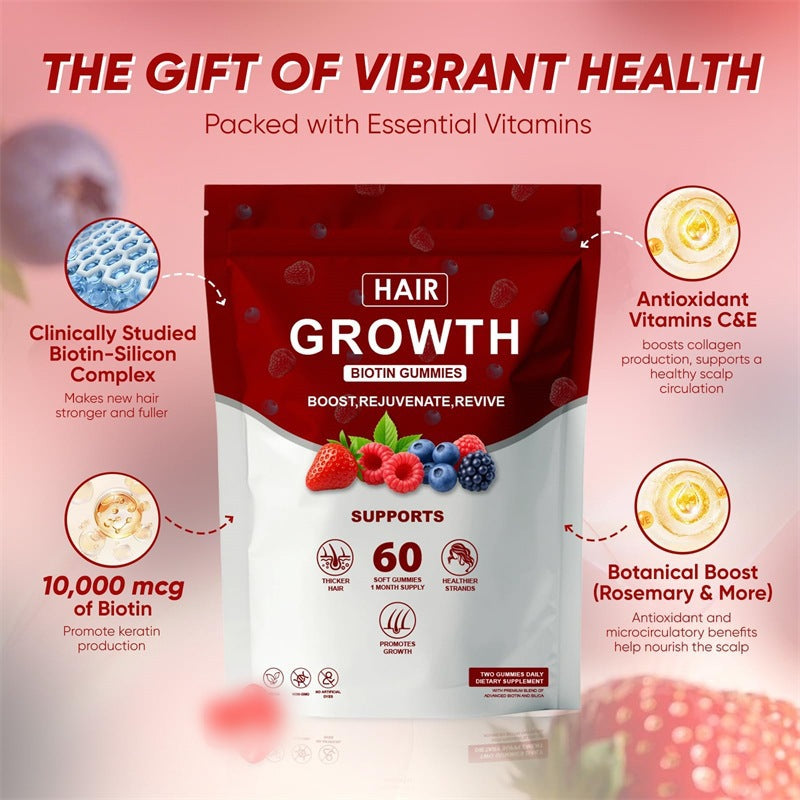 Hair Growth Supplement Gummies | Boost Your Hair Health Naturally