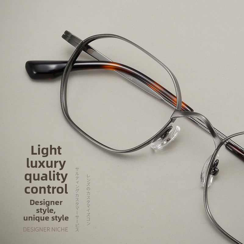 Titanium Glasses Frame | Lightweight Retro Style with Anti-Radiation Lenses