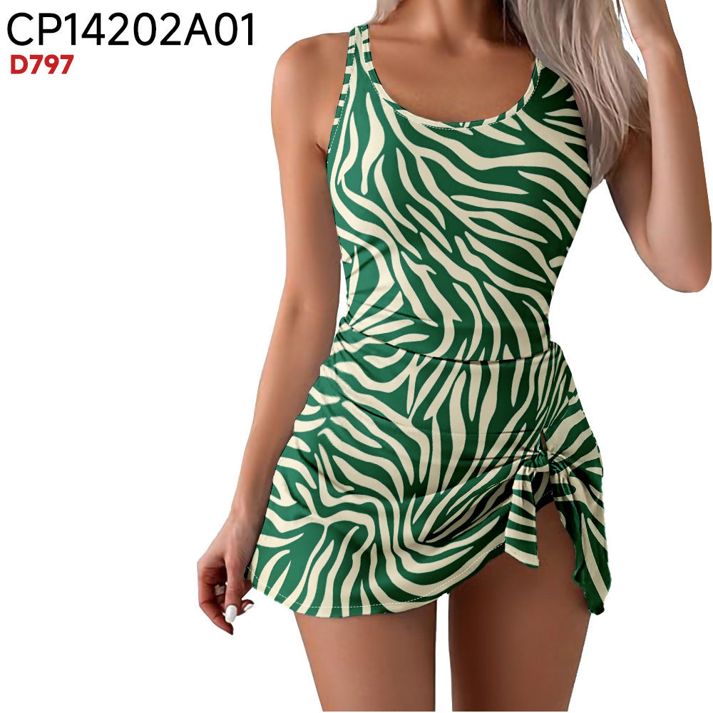 Women's Camouflage Print One-Piece Swimsuit | Trendy Beachwear