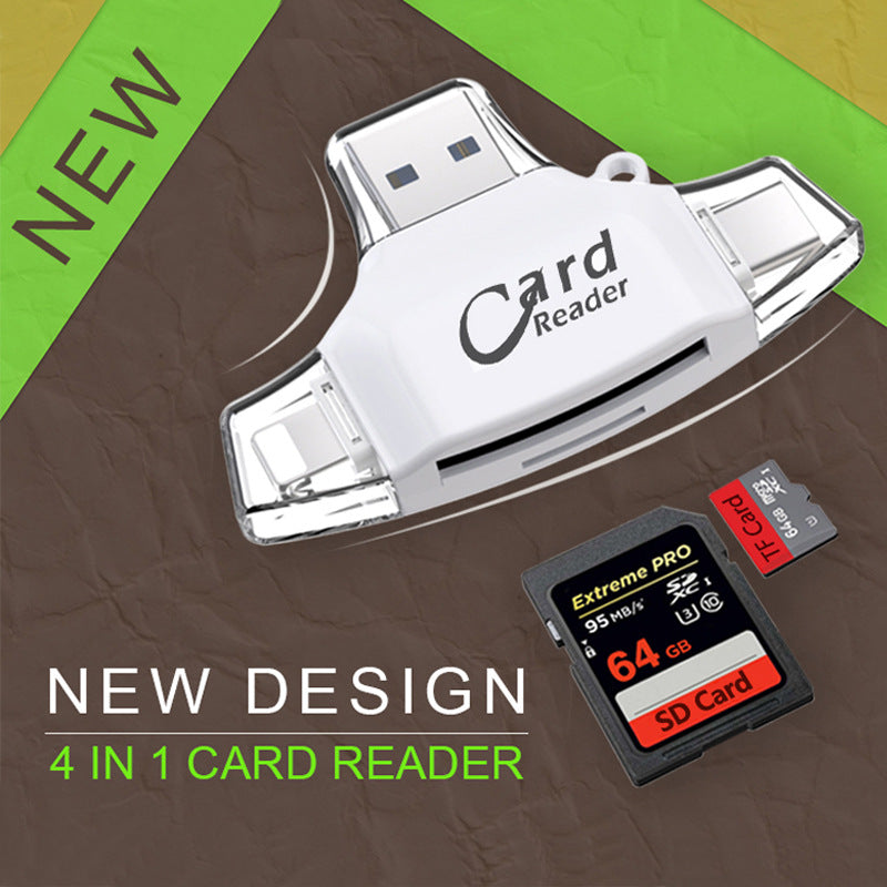 Versatile Metal SD/TF Card Reader | Durable & Compact Design