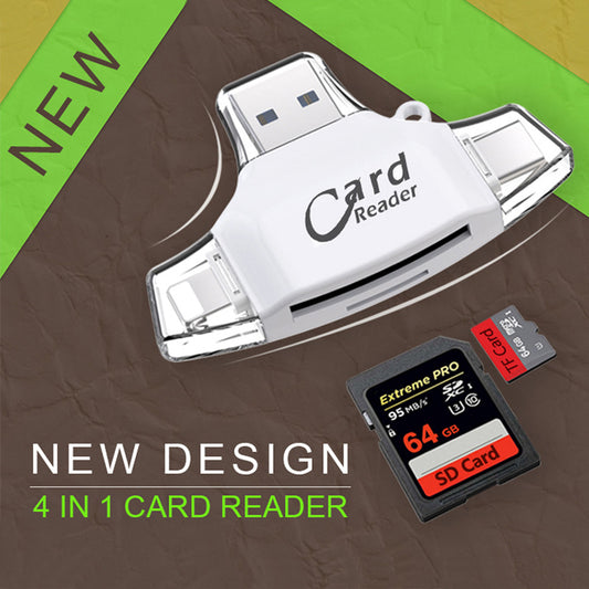 Versatile Metal SD/TF Card Reader | Durable & Compact Design