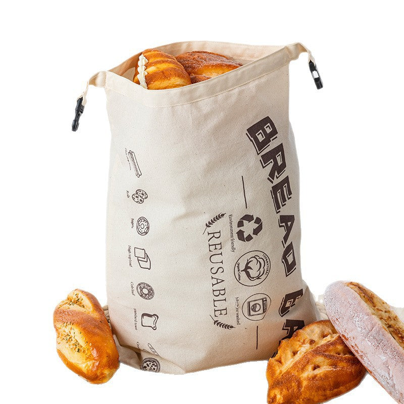 100% Cotton Bread Bag | Eco-Friendly & Reusable Food Storage