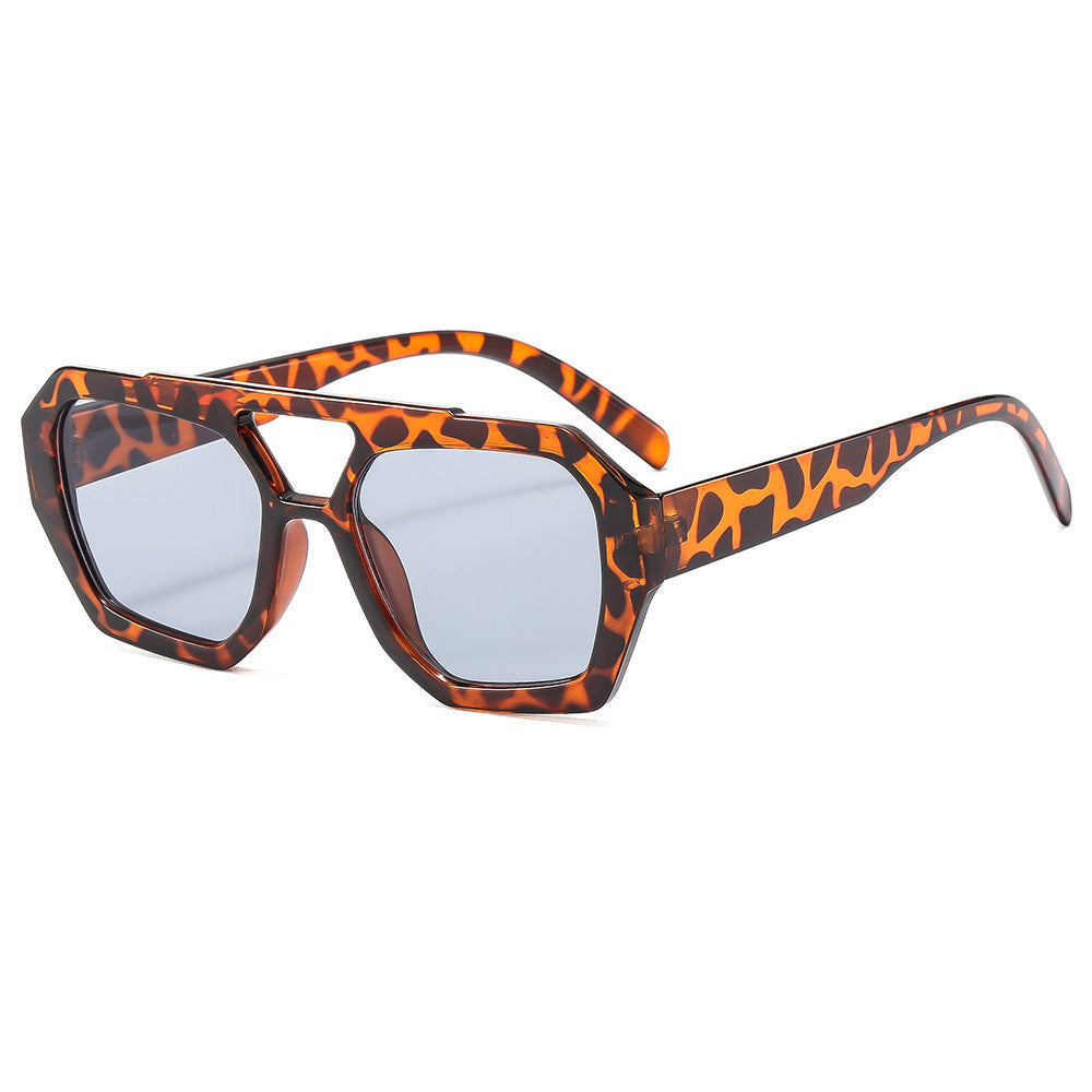 Retro Polygonal Sunglasses | Stylish Vintage Frames with UV Protection