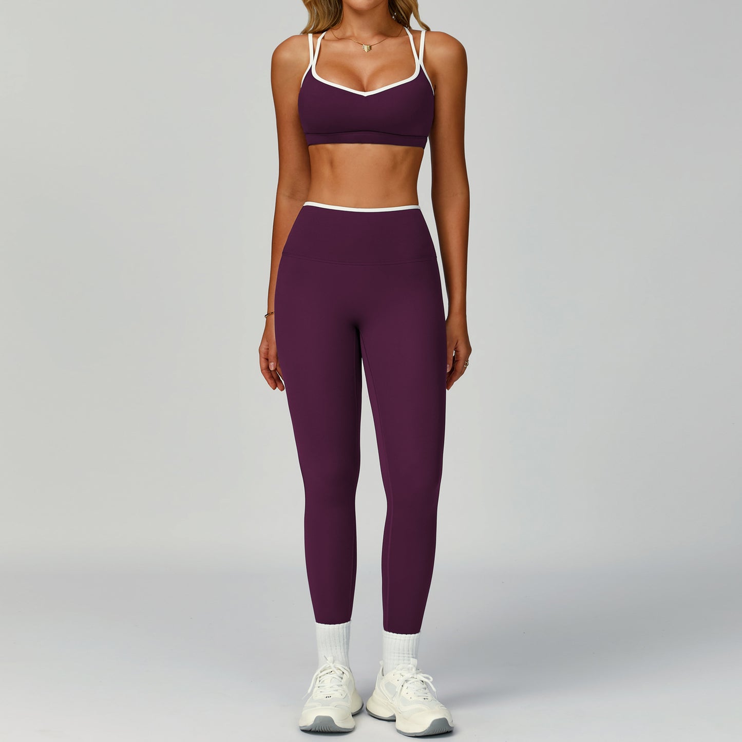 Color Blocked Edge Sports Yoga Clothing | Stylish Activewear Set