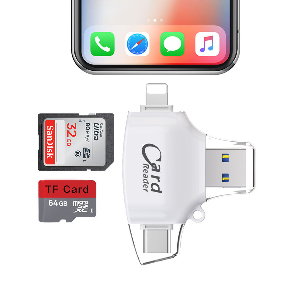 Versatile Metal SD/TF Card Reader | Durable & Compact Design