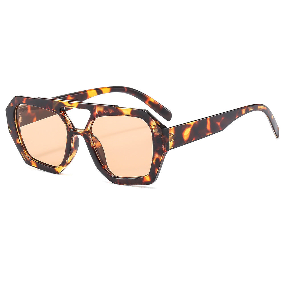 Retro Polygonal Sunglasses | Stylish Vintage Frames with UV Protection