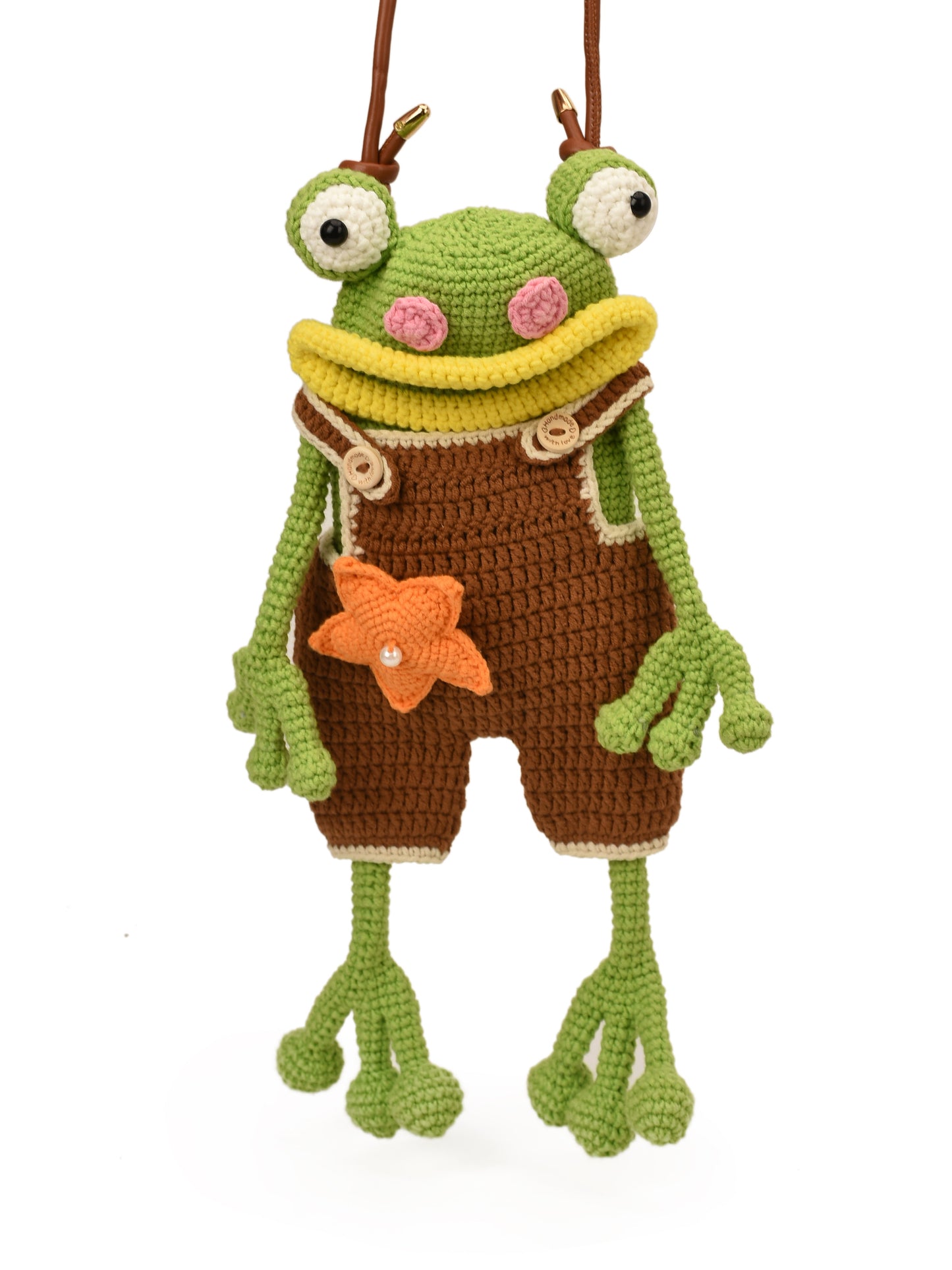 Quirky Frog Crochet Phone Crossbody Bag | Unique Fashion Accessory