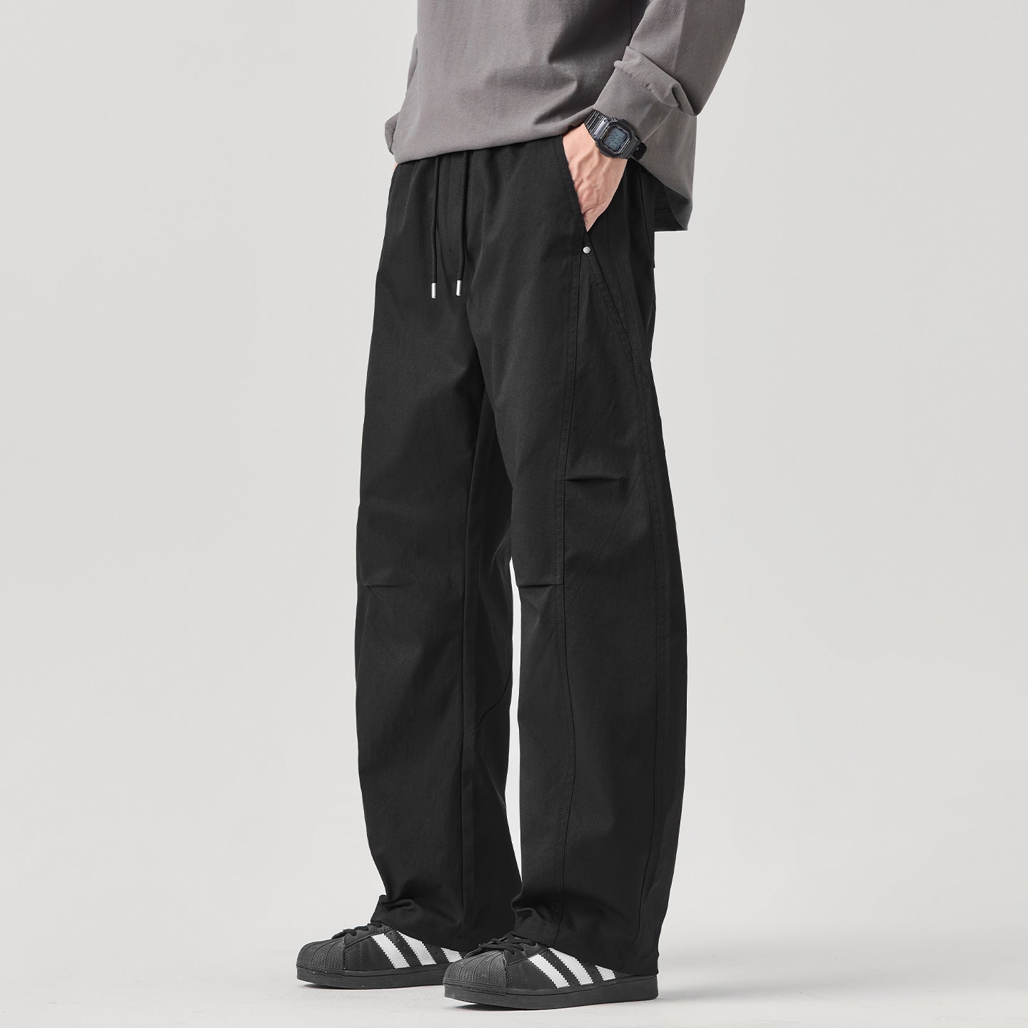 Men's Elastic Waist Wide-Leg Casual Pants | Versatile Style