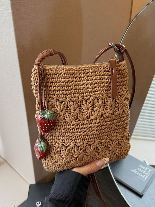 Stylish Woven Crossbody Bag | Adjustable Strap for Everyday Use