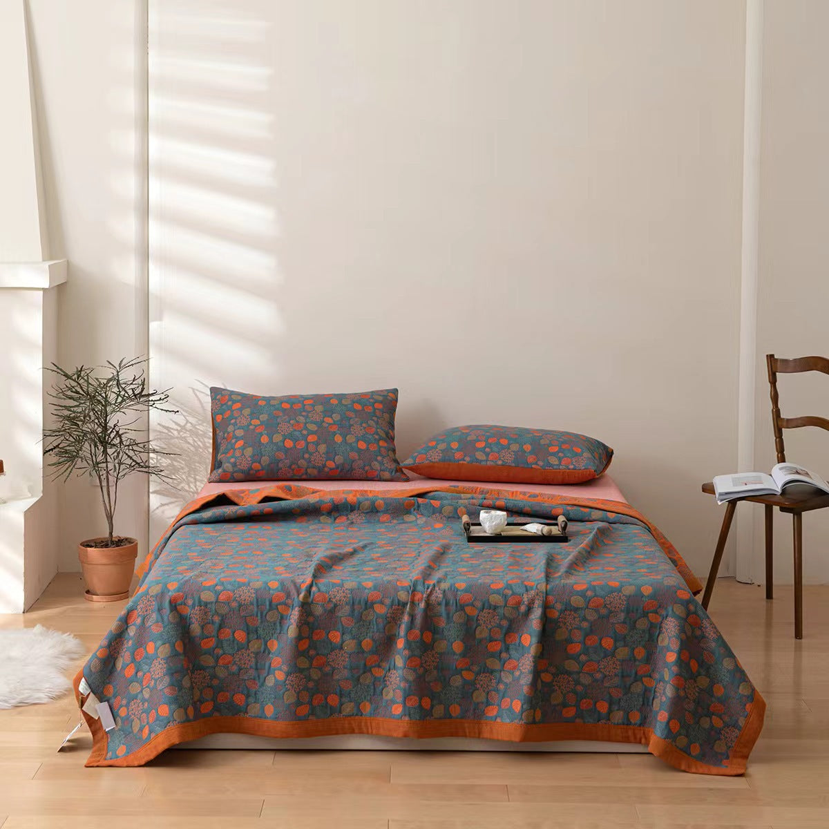 Jacquard Gauze Bed Cover Blanket | Elegant Lightweight Comfort