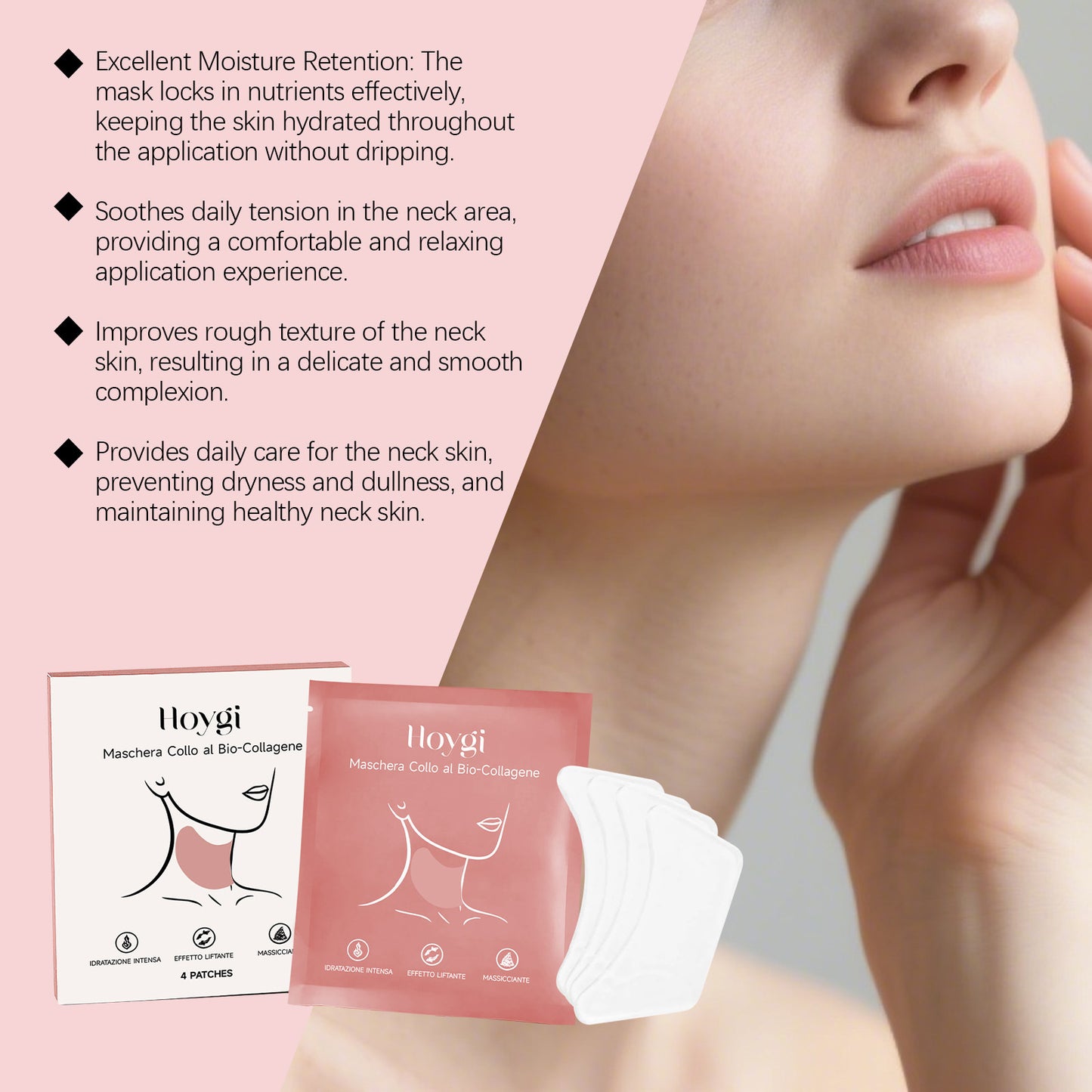 Collagen Protein Neck Mask Patches | Deep Hydration & Care