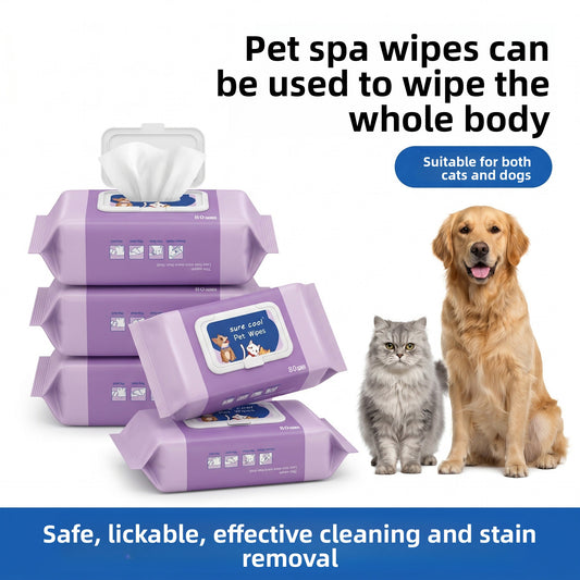 Gentle Pet Cleaning Wet Wipes | Herbal Scent for Freshness