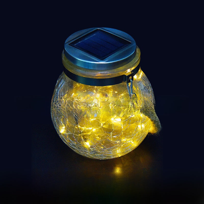 Solar Crack Glass Light | Eco-Friendly Outdoor Décor