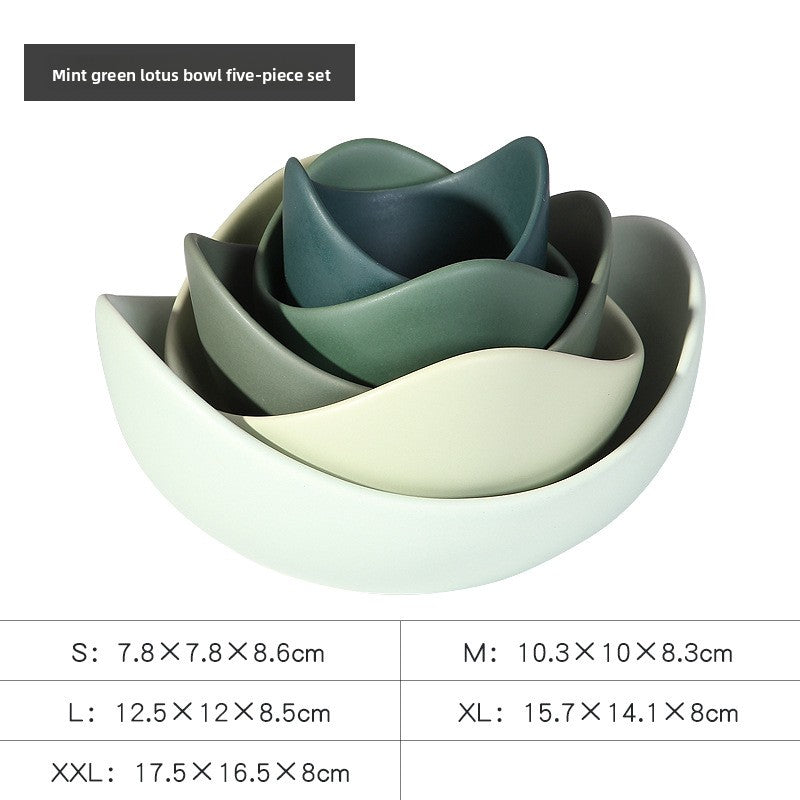 Lotus Ceramic Bowl | Elegant Japanese Style Decor & Serveware