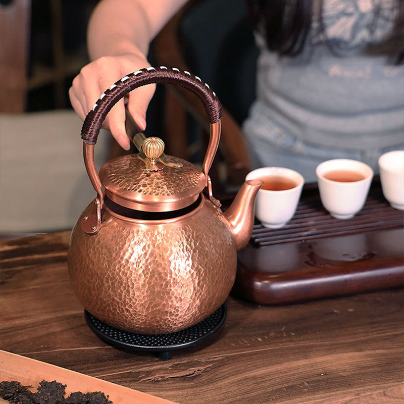 Handmade Hammered Copper Teapot | Elegant Tea Brewing Experience