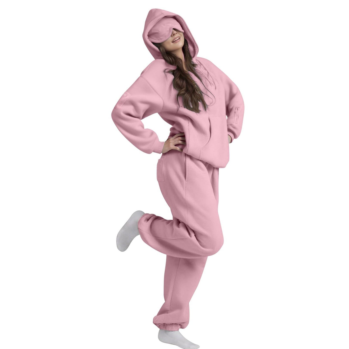 Cozy Women's Hoodie with Built-in Eye Mask | Stylish Comfort