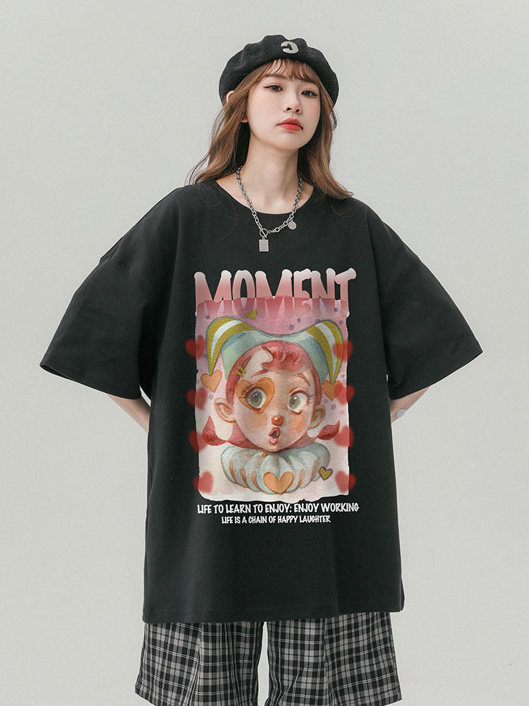 Retro Print Pure Cotton T-Shirt | Unisex Cool Casual Tee