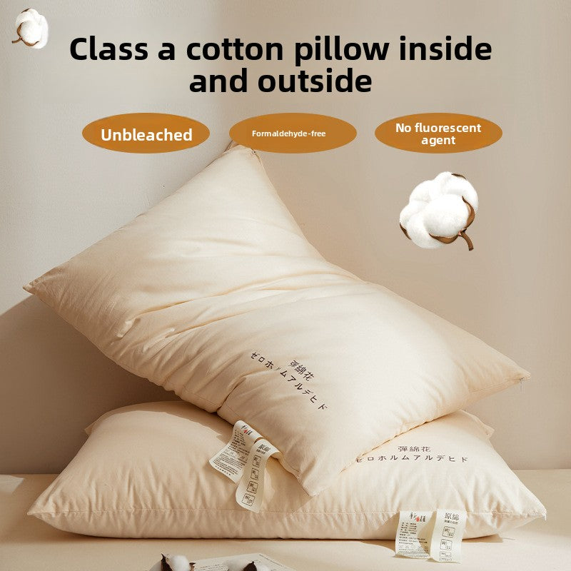 Pure Cotton Cervical Support Pillow | Ergonomic Neck Comfort