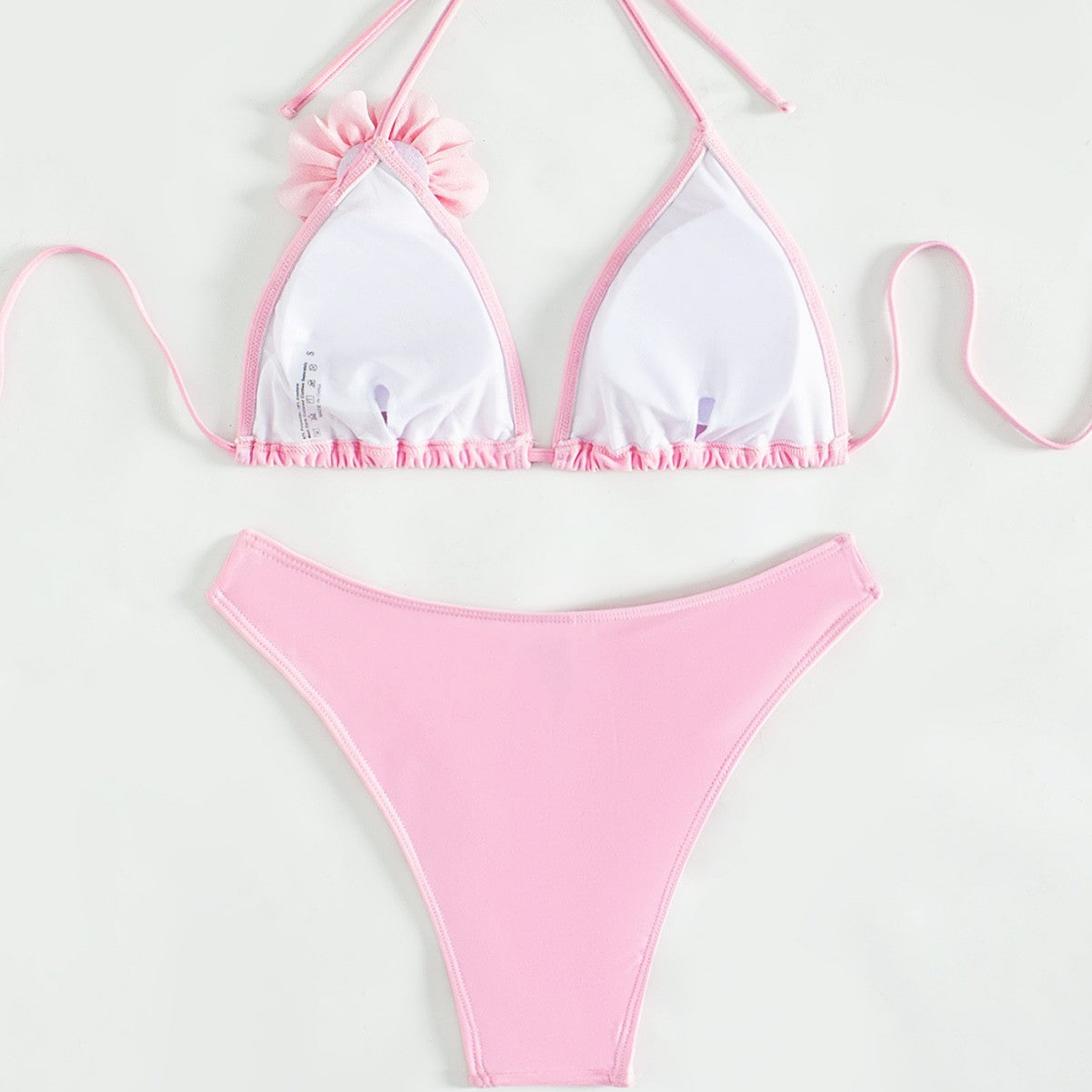 Solid Color Sexy Three-Dimensional Flower Bikini | Trendy Swimwear