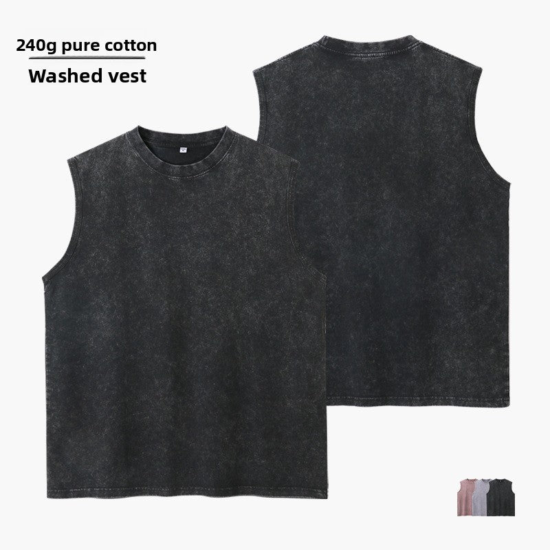 Men's Cotton Vintage Vest | Loose Fit Casual Wear