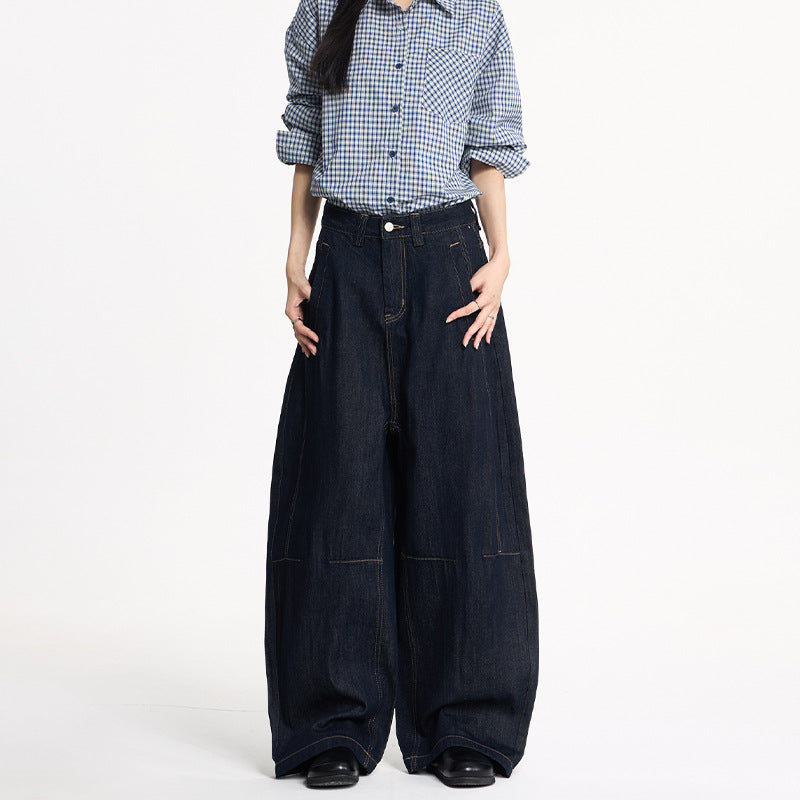 Retro Wide-Leg Denim Jeans | Unisex Vintage Style