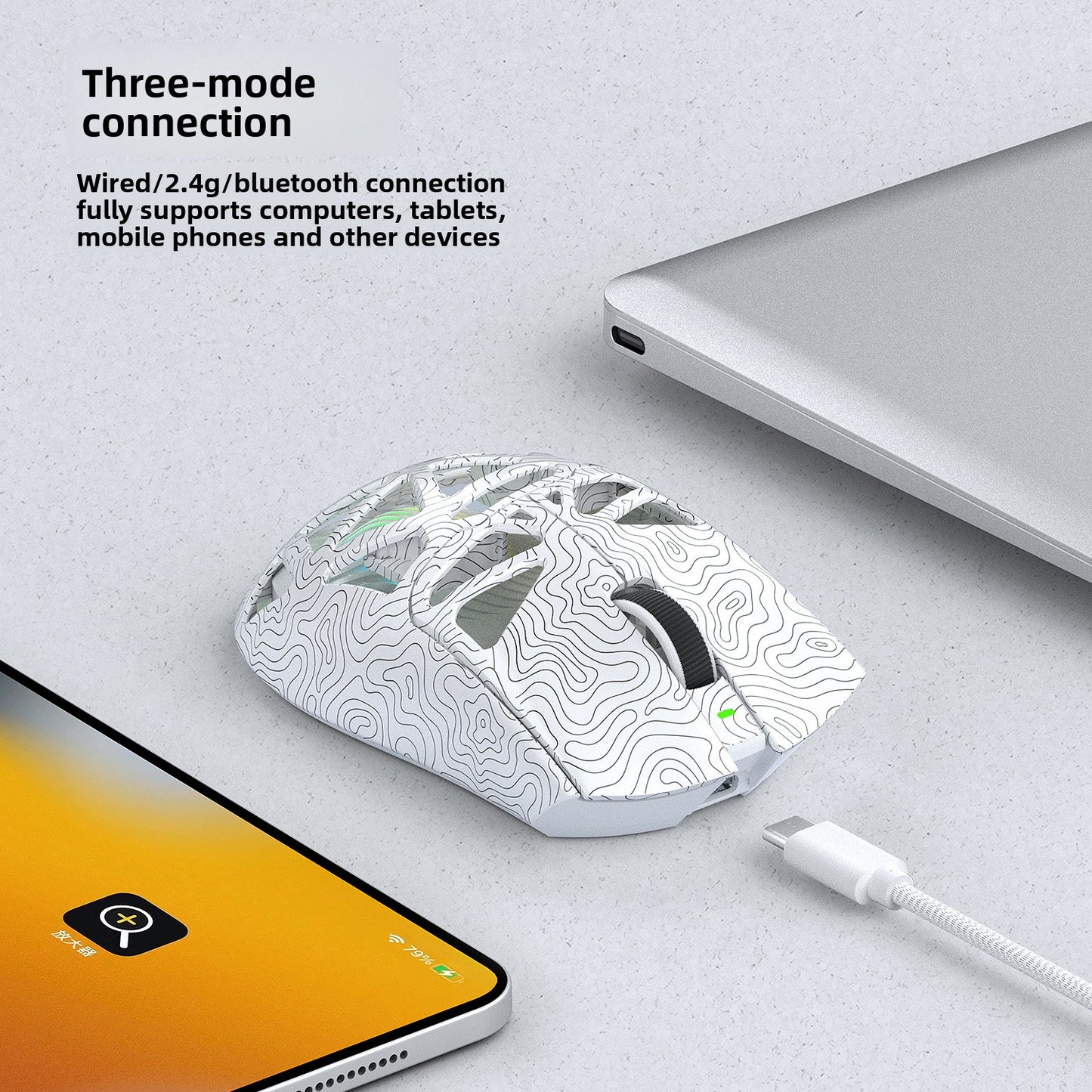 Tri-Mode Wireless Gaming Mouse | Lightweight High Precision Performance