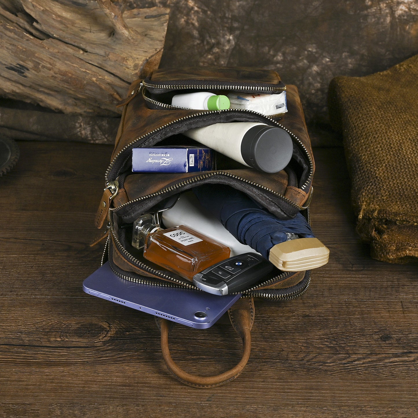 Retro Genuine Leather Chest Crossbody Bag | Stylish & Durable